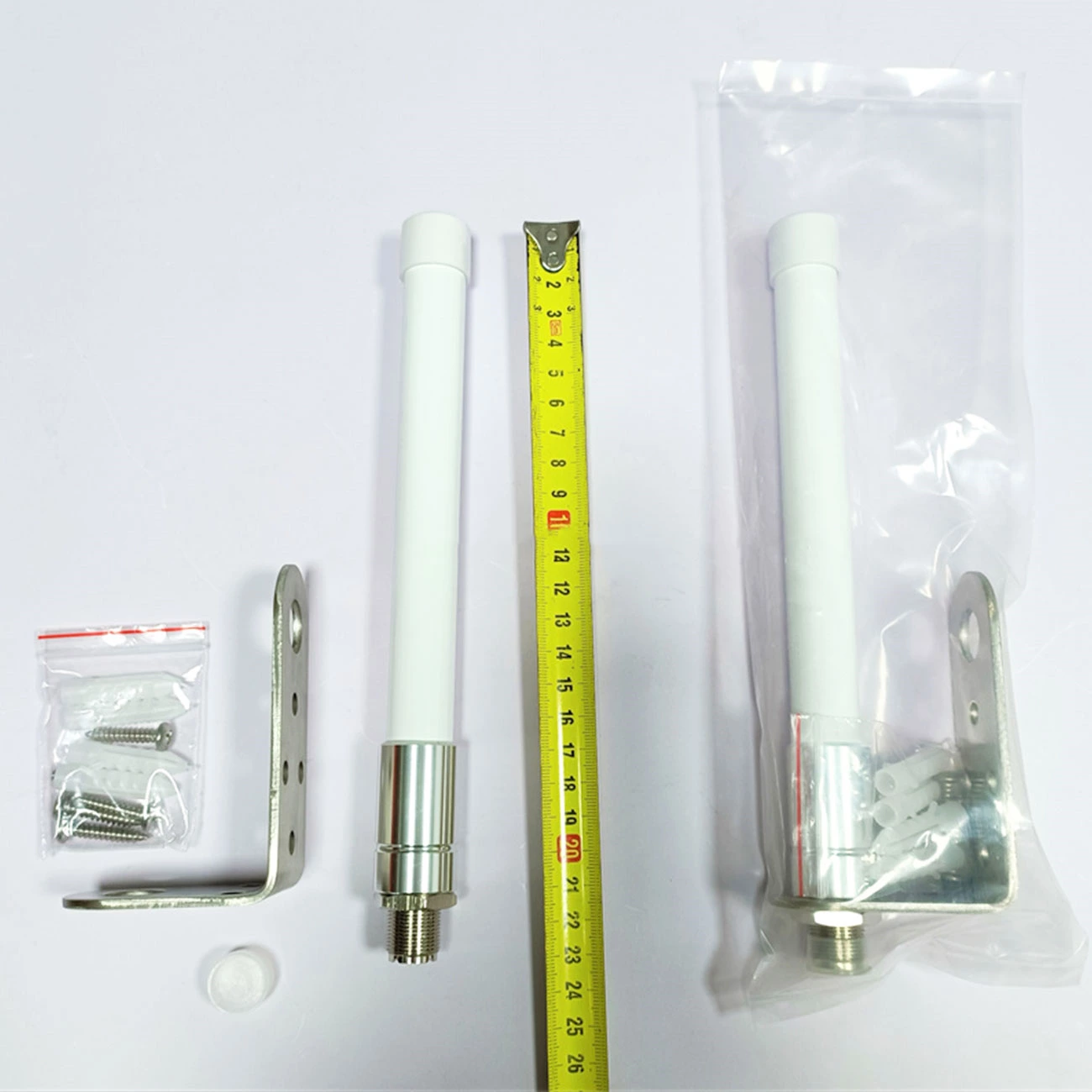 MRF021 156-163MHz VHF Antenna – Short Portable (22cm/9 Inch) Omni Fiberglass Marine Boat Antenna with L Bracket & SO239 Connector