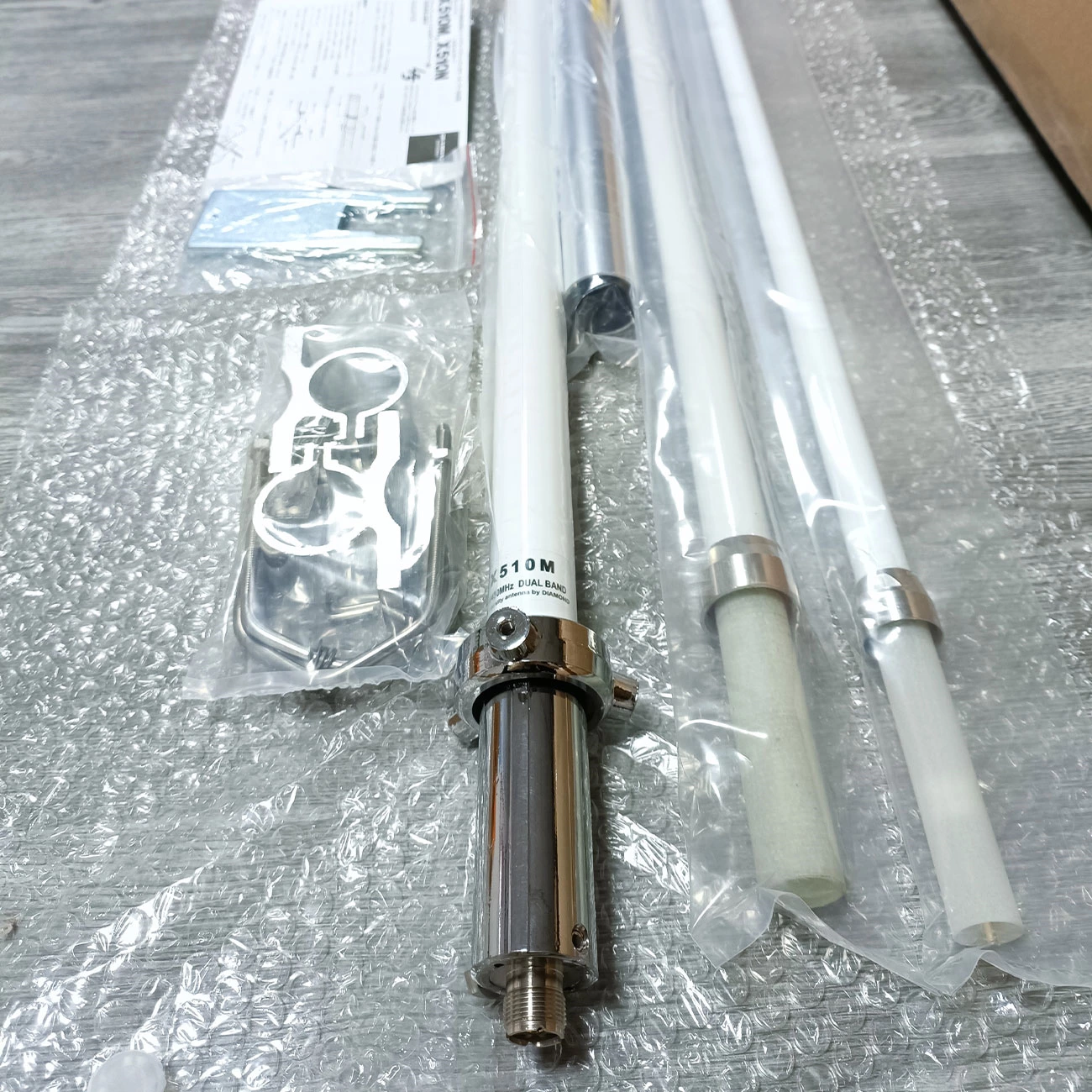 X510M Dual Band Base Station Antenna – 144/430MHz, 8.4/11.7dBi Omni Directional