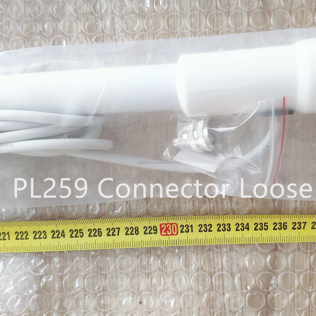 MRF240V VHF Marine Antenna – 156-163MHz 6.5dB Gain 2.4m Antenna with Nylon Marine Base Mount