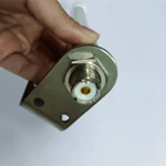 MRF021 156-163MHz VHF Antenna – Short Portable (22cm/9 Inch) Omni Fiberglass Marine Boat Antenna with L Bracket & SO239 Connector