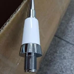 MRF27INOX Stainless Steel Whip Antenna – 24.5-29.5MHz Omni CB Boat Antenna with L Bracket for Marine Radio
