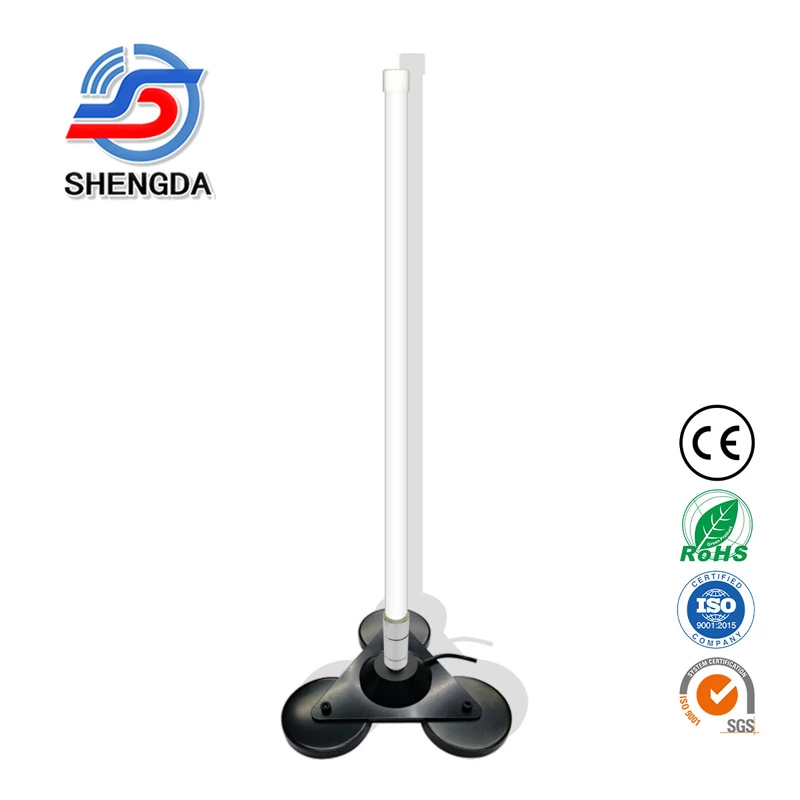 BF60-MAG39 6.5dBi 4G LTE Antenna – 698-2700MHz Antenna (N-Male, 600mm White Triangular Magnet Base, Vertical Polarization)