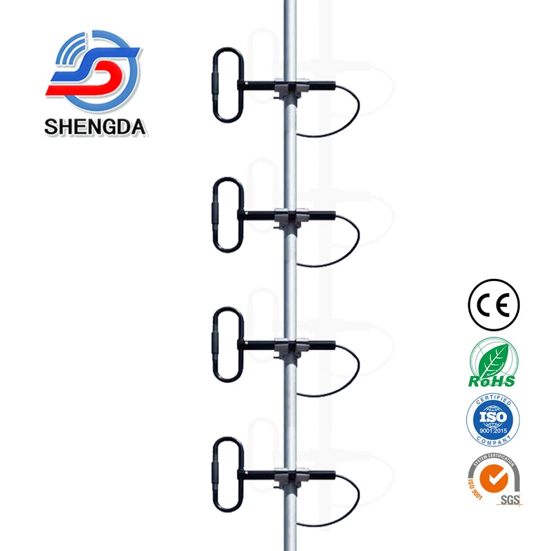 BZL-U Outdoor UHF Base Station Antenna – Folded 4-Dipole Array Stack, 400-470MHz High Performance + 4-Way Power Splitter