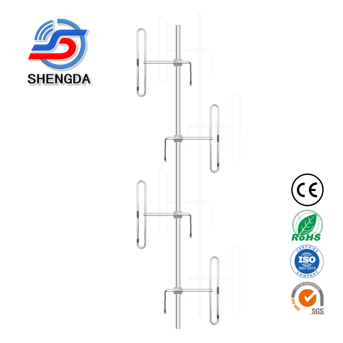 BZL VHF Dipole Base Antenna Set – 4 Dipoles 136-174MHz, 10dBi High Gain + 1PC 4-Way Power Splitter