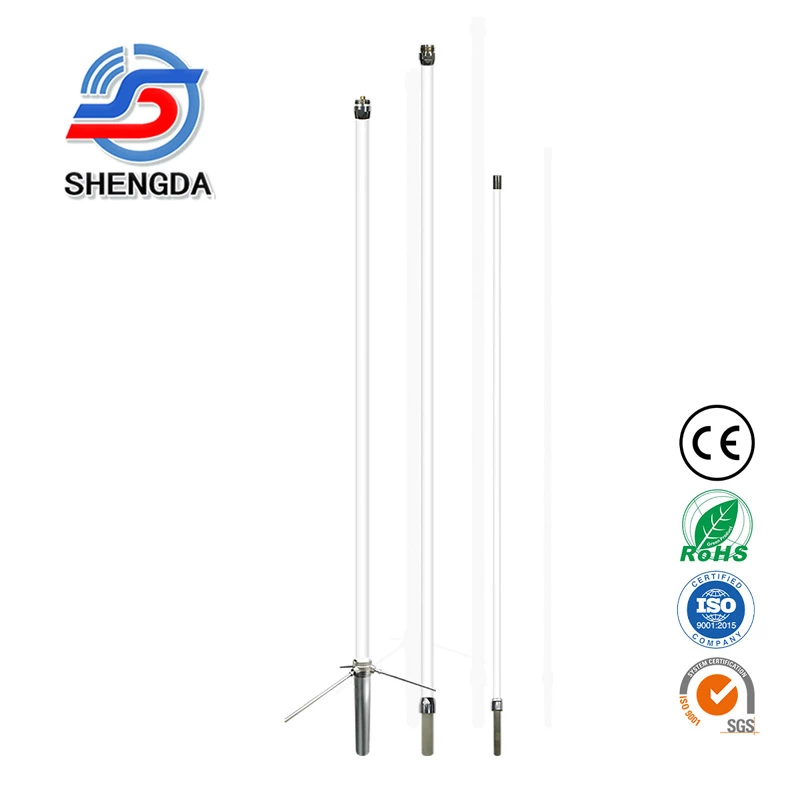 Fiberglass Base Station Antenna F23 – 4.53m High Gain 7.8dB 200W VHF 144-174MHz