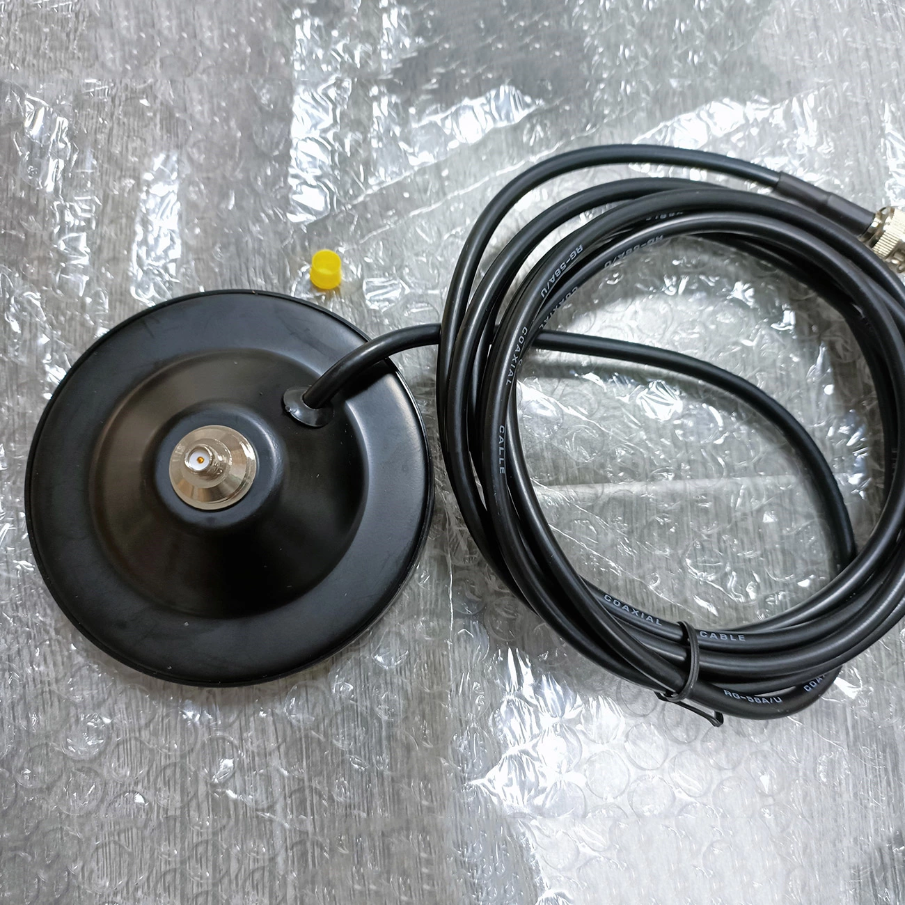 90mm DIA Magnet Mount – 2.4G WIFI Antenna Base with SMA-Plug Connector & RG58 Cable