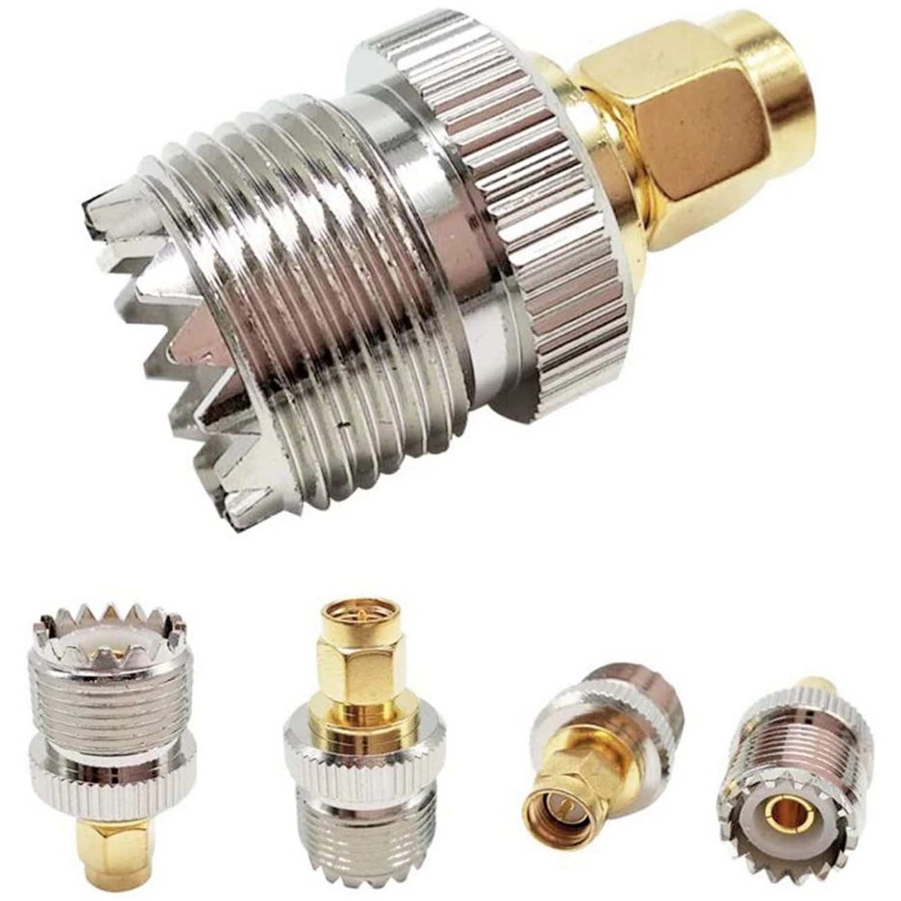 UHF Female to SMA-Male Adapter Coaxial Connector RF SO239 (PL259) Handheld Antenna PL-259 Two Way Converter RF Antenna Adapter