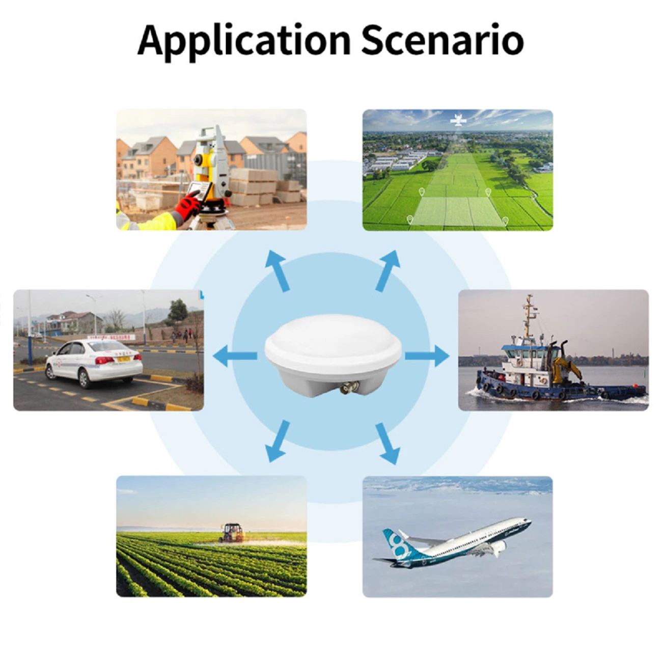 GPS-9 RTK GNSS Antenna – High Precision L1/L2/L5 Antenna (GPS/GLONASS/Galileo/BDS) for RTK Receiver BD970/BD992/BD982