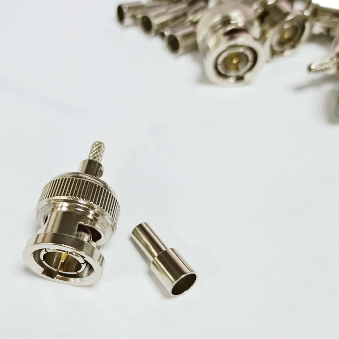 BNC Male Connector (50 Ohm) – For RG58 Cable, Compatible with WiFi/4G/5G/LTE/ADS-B/Ham/GPS/Radio Antennas