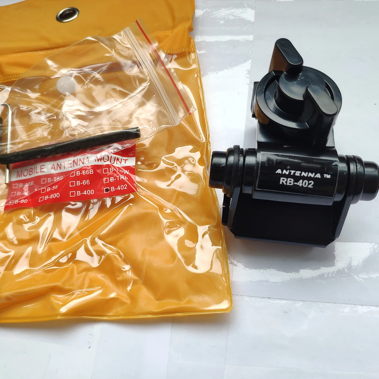RB402 Tilt Angle Adjust Antenna Mount – Mobile Car Radio Base Clip Bracket with S0239 Connector Socket