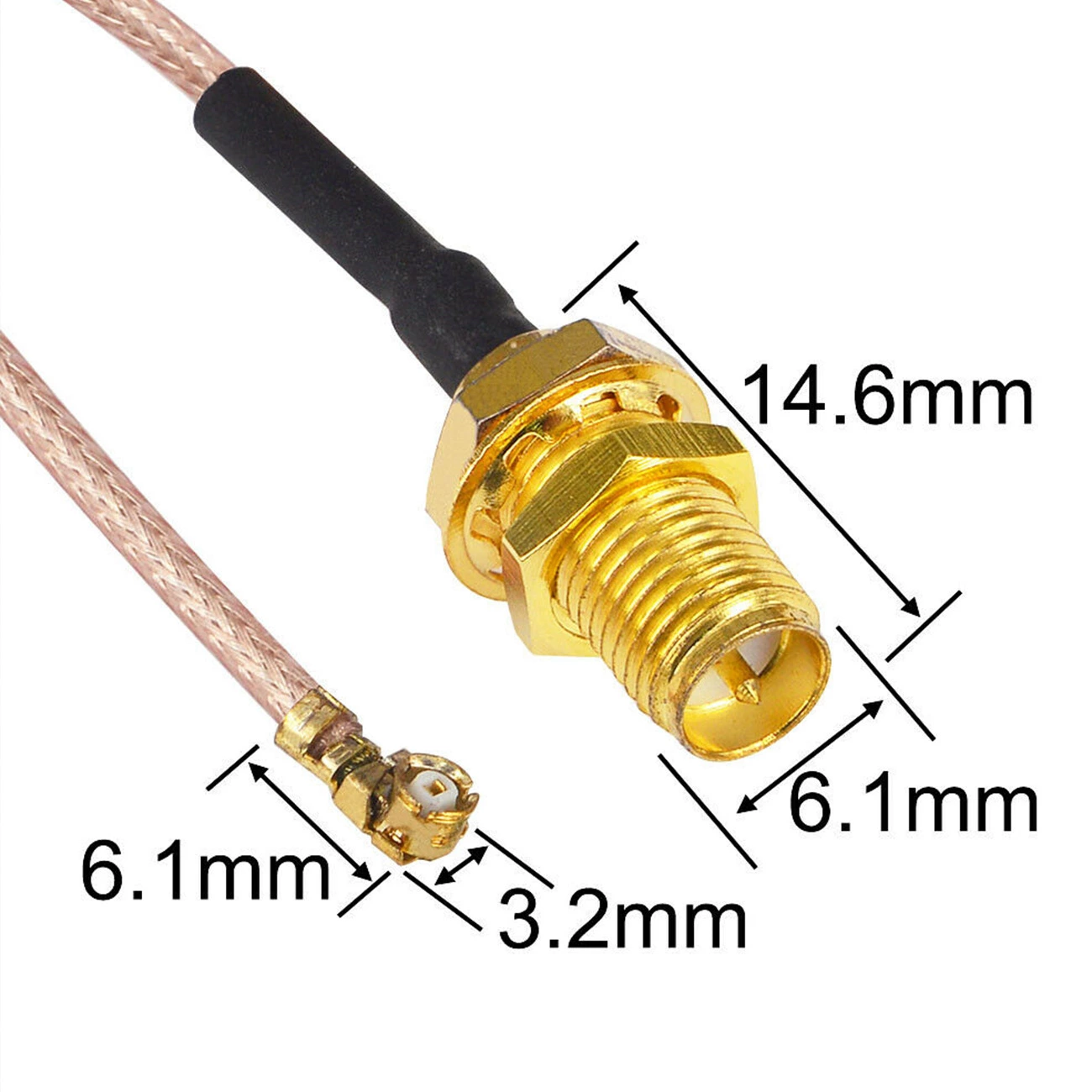 RG178 UHF Male Female Connector Cable – Antenna Cable for Mobile Car Radio & Communication Antenna
