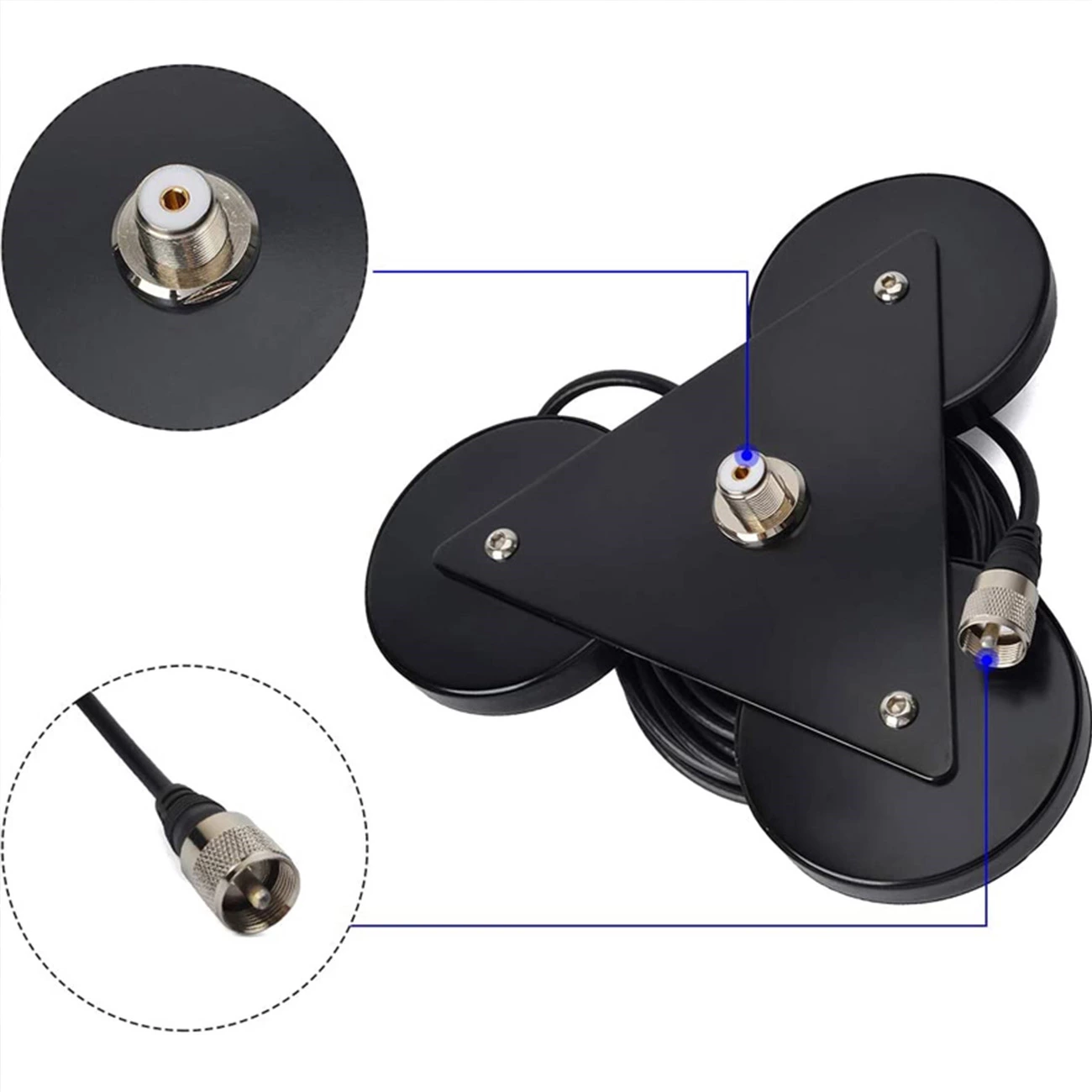 CB Antenna with Magnetic Mount – 5m RG58 Cable SO239 Plug Rubber Base Mobile Antenna (All Essential Components Included)