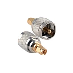 Low Loss Coaxial Connector: SMA Male to PL259 (UHF Male) – for Walkie Talkie/Broadcast Radios/WiFi Antennas