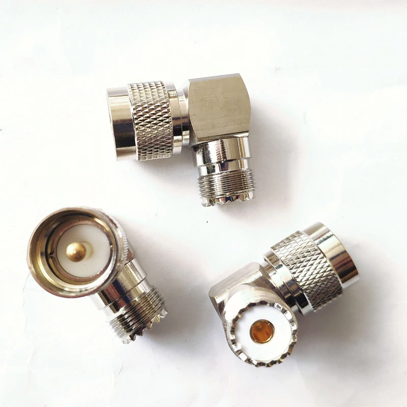UHF Male to Female Right Angle Connectors PL259 Coax Connector UHF Right Elbow 90 Degree Connector SO239 Coaxial Adapters