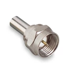 Brass F Plug Male Crimp Type Coaxial Connector – 50ohm Fit for RG58 Cable Communication Antenna