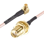 MMCX Jack Female 90 Degree Right Angle Connector – Crimp Type for RG174/RG316/RG178 Cable