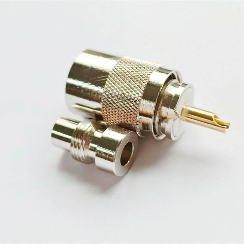 PL 259 UHF Male Solder Connector Plug with Reducer 50ohm Low Loss for RG58 RG8 LMR400 RG213 Compatible with Ham Radio Antenna