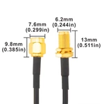 LMR200 Coaxial Braid Antenna Extension Cable – RP SMA Male Plug to RP SMA Female Jack Bulkhead RF Connector