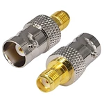 BNC Female to SMA Female RF Coaxial Adapter BNC to SMA Coax Jack Antenna Connector for RF Antennas Wireless LAN Devices