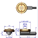 0-6GHz High Frequency NMO Connector – NC1 Alloyed 3/4'' Right Angle Mount Low Profile Crimp Plug for RG58