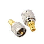 Low Loss Coaxial Connector: SMA Male to PL259 (UHF Male) – for Walkie Talkie/Broadcast Radios/WiFi Antennas