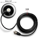 SD90 90mm Diameter Magnet Mount – SO239 UHF Female Base + 4m (13.1ft) RG58 Cable (for Car Radio Antenna)