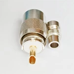 Low Loss 50ohm PL259 UHF Male Solder Connector – with Reducer, Compatible with RG58/RG8/LMR400/RG213 (Ham Radio Antenna)