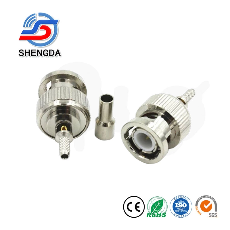BNC Male Connector (50 Ohm) – For RG58 Cable, Compatible with WiFi/4G/5G/LTE/ADS-B/Ham/GPS/Radio Antennas