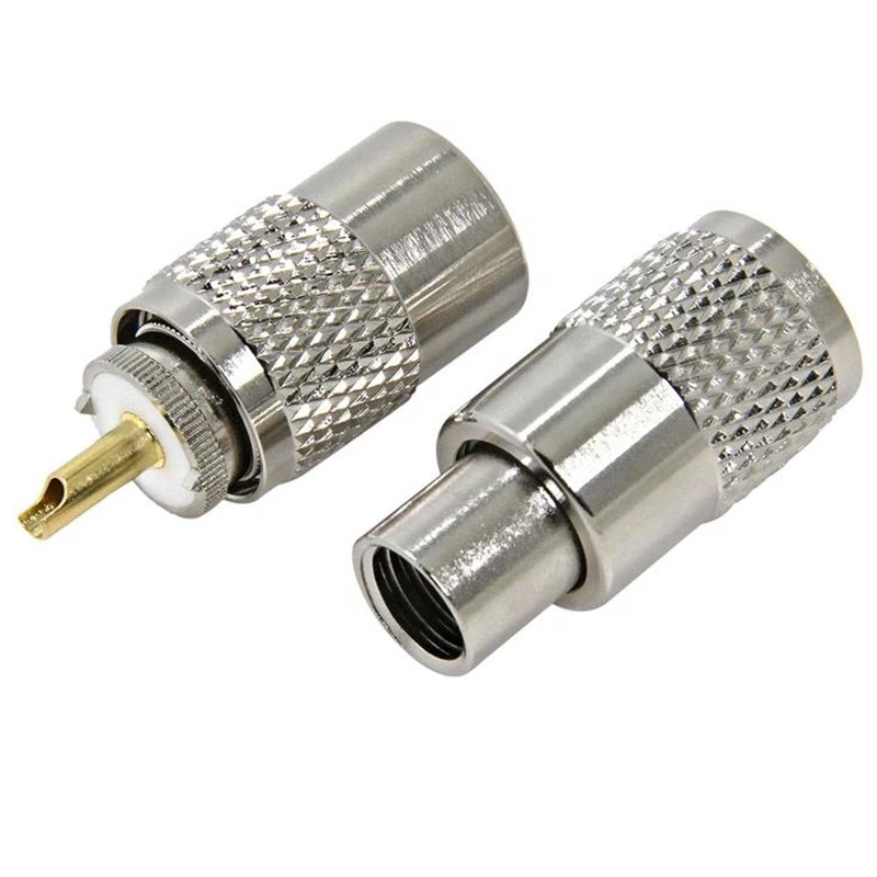 PL 259 UHF Male Solder Connector Plug with Reducer 50ohm Low Loss for RG58 RG8 LMR400 RG213 Compatible with Ham Radio Antenna