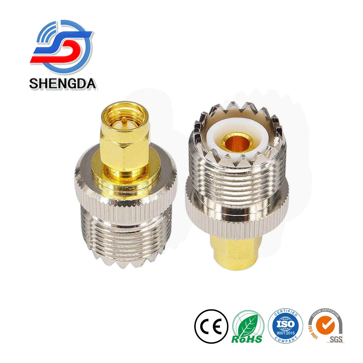 SMA Male to UHF Female (SO239) RF Coaxial Two Way Converter – For Handheld Antenna