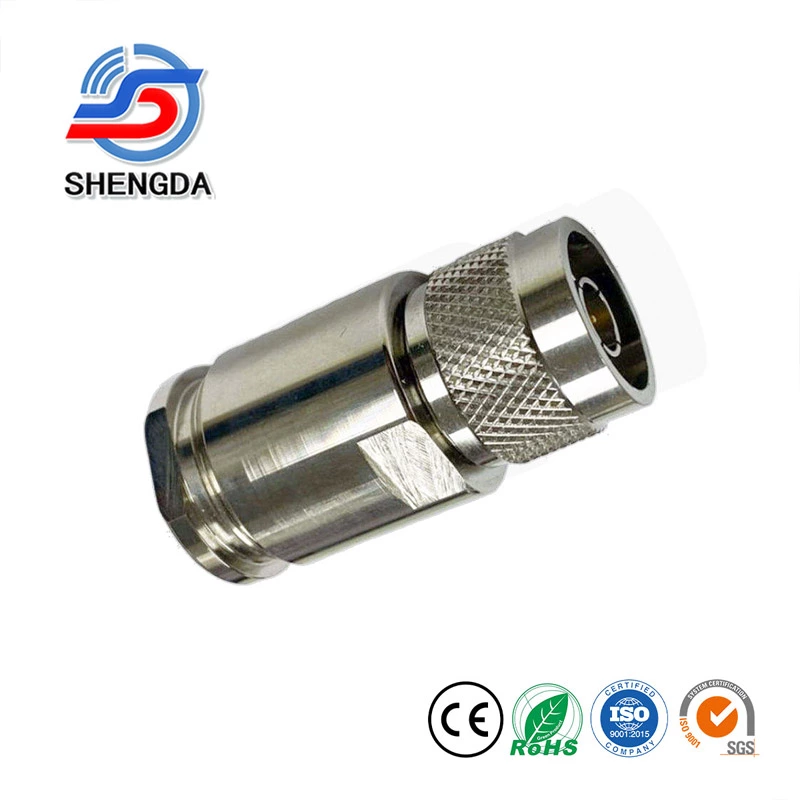 50ohm N Type Male Straight Clamp RF Coaxial Connector – For LMR300/RG58/LMR400/LMR600/5D-FB Cable