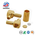 MMCX Jack Female 90 Degree Right Angle Connector – Crimp Type for RG174/RG316/RG178 Cable