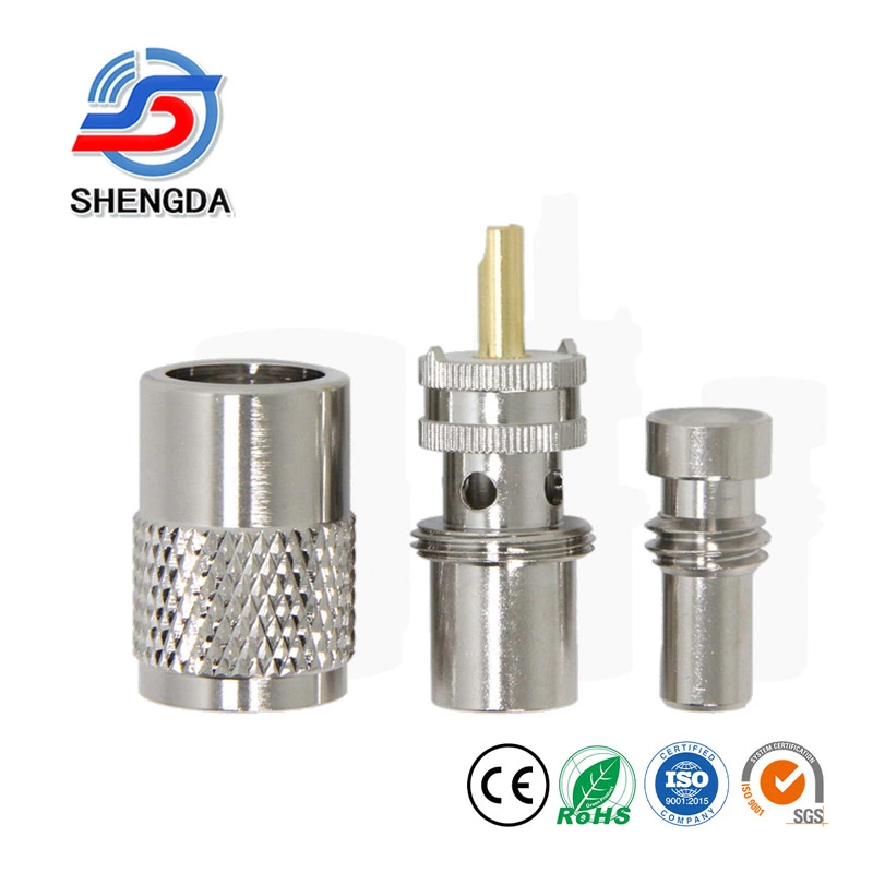 Low Loss 50ohm PL259 UHF Male Solder Connector – with Reducer, Compatible with RG58/RG8/LMR400/RG213 (Ham Radio Antenna)