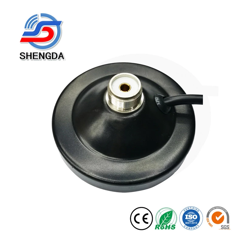SD90 90mm Diameter Magnet Mount – SO239 UHF Female Base + 4m (13.1ft) RG58 Cable (for Car Radio Antenna)