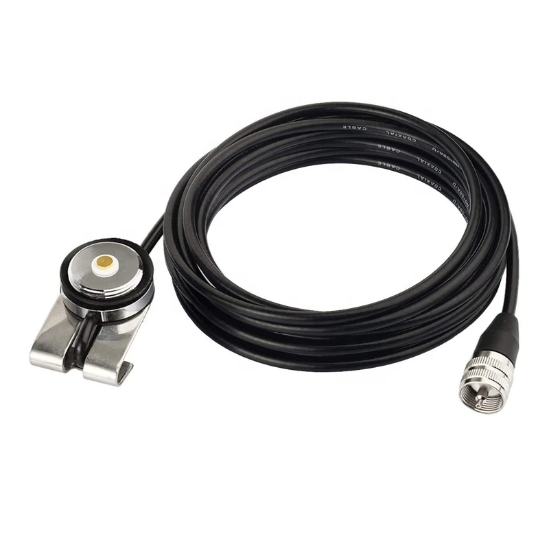 NC2 NMO Antenna Cable – 4m (13.1ft) RG58 Cable with PL259 UHF-Male Connector for Mobile Radio Transceiver