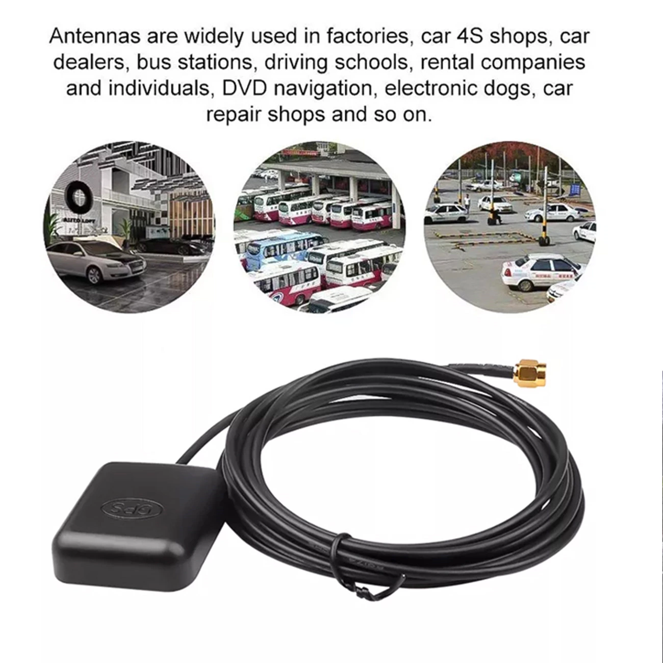 Car GPS Active Antenna – Log Tracker Recording Rear View GPS Navigation Antenna Module