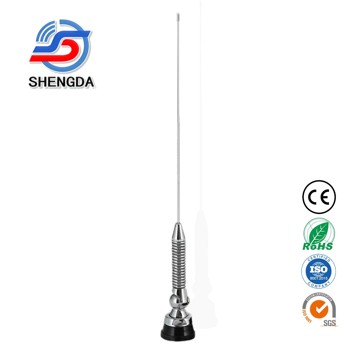 Car Radio Mobile Antenna 2.5dBi VHF 26-55MHz Stainless Steel Whip 1410MM for Long Range Wireless Communication Device