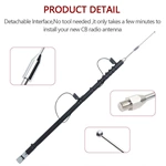 1.3m HF 3-50MHz Antenna and Triple Strong Magnetic Base Tuning Cable Adjustable Frequency Telescopic Off Road Car Antenna