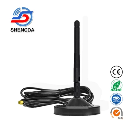 2 Antenne 868 MHz Con Connettore SMA, Guadagno 10 DBi, Per Dispositivi LoRa E Meshtastic. Cavo Di Prolunga Incluso, Lunghezza 17 Cm, Colore Nero.
