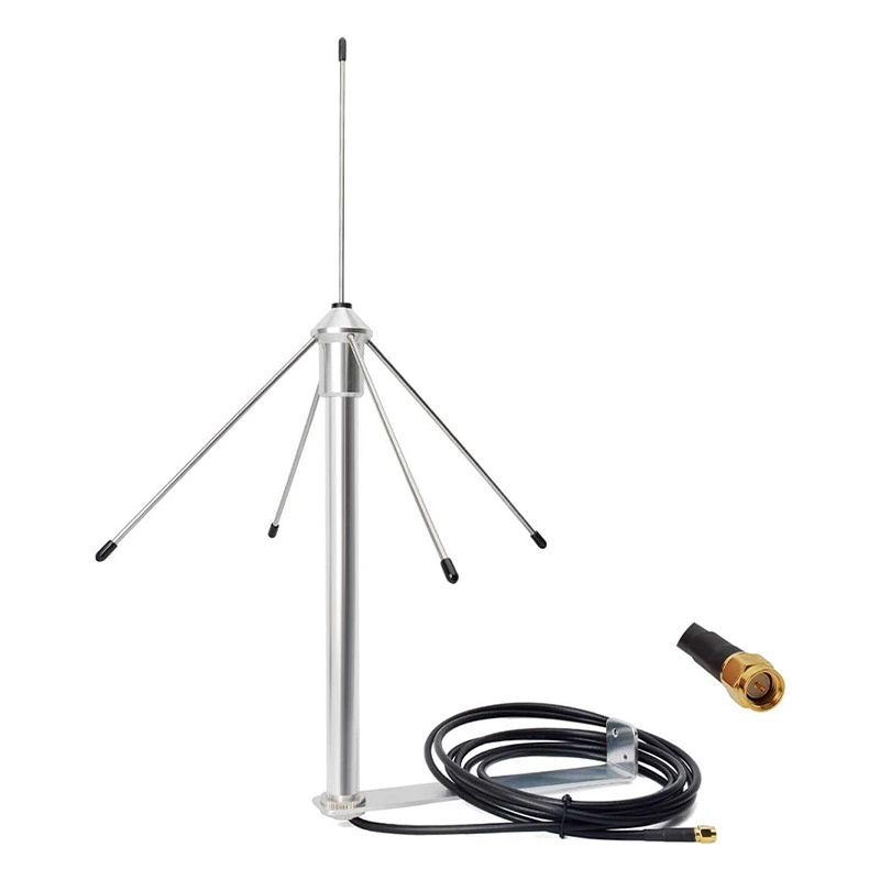 433/868MHz Umbrella Outdoor Antenna – Omnidirectional Stainless Steel with Ground Plane & L Bracket