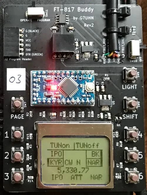 First Installation Experience of the Classic Vintage Yaesu FT-817 Control Display Board Easy Programming, the Key Chip Shines!