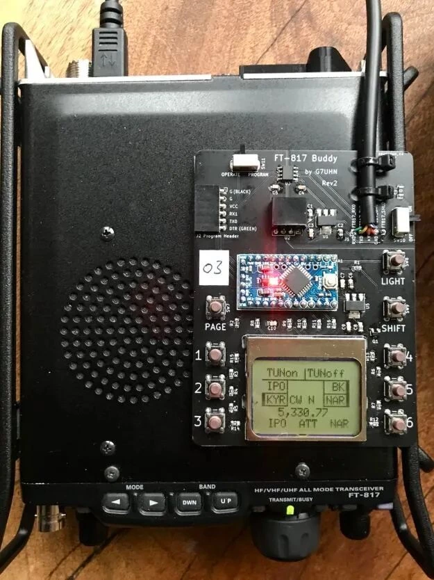 First Installation Experience of the Classic Vintage Yaesu FT-817 Control Display Board Easy Programming, the Key Chip Shines!