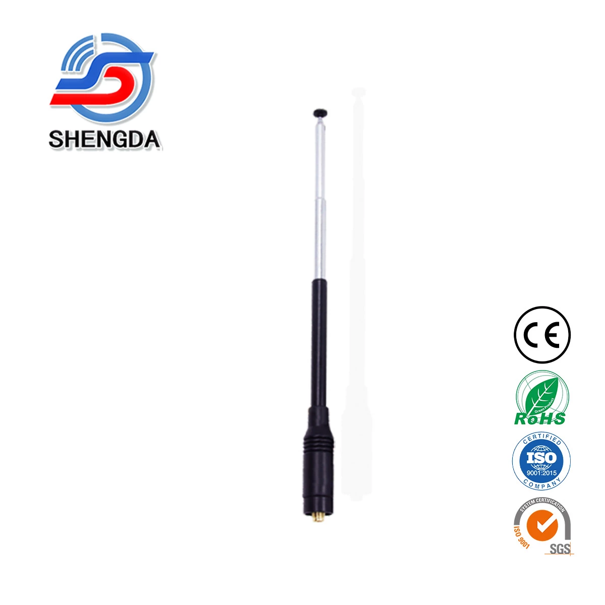 RH775S Telescopic Dual Band 144/430MHz Handheld Antenna | SMA Type 2.15dBi Extendable Two Way Radio Antenna