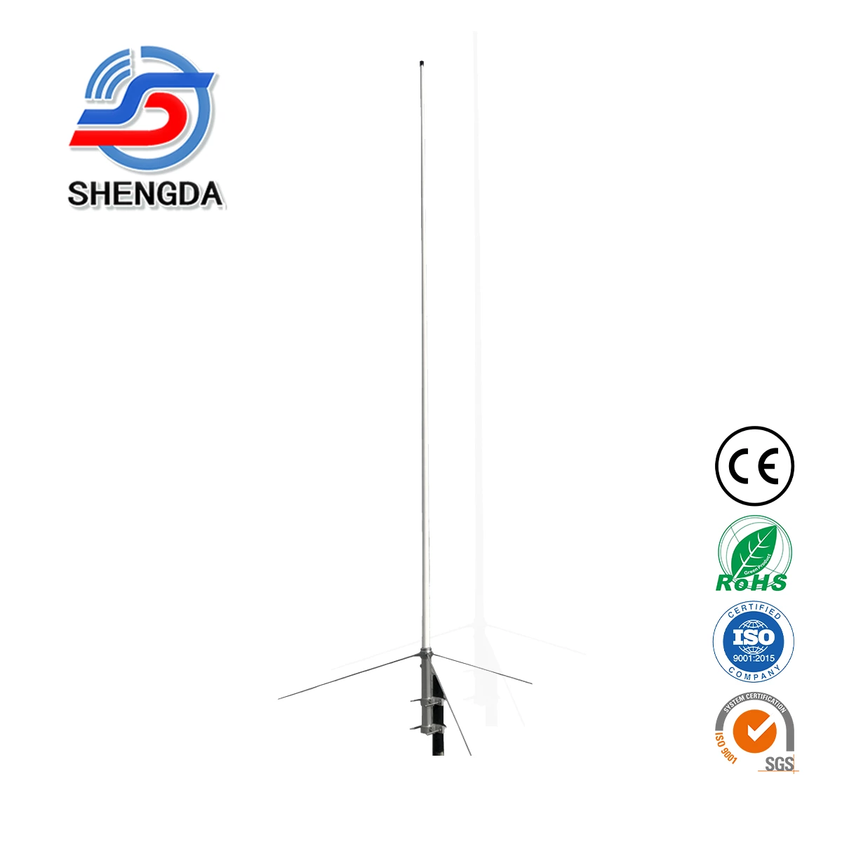 SD-BF250VF VHF/UHF Full Band Base Station Antenna 6.5/8.5dBi 2500mm Vertical