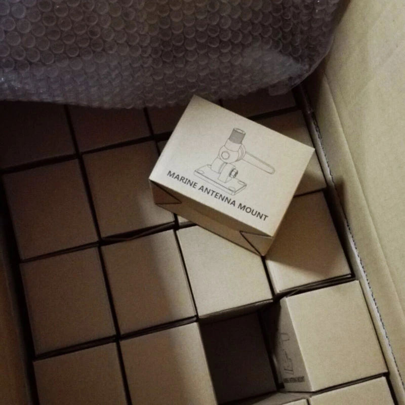 MRF001 ABS Marine Antenna Mount | Reinforced Nylon 4-Way Boat Antenna Base White Marine Mounting Bracket