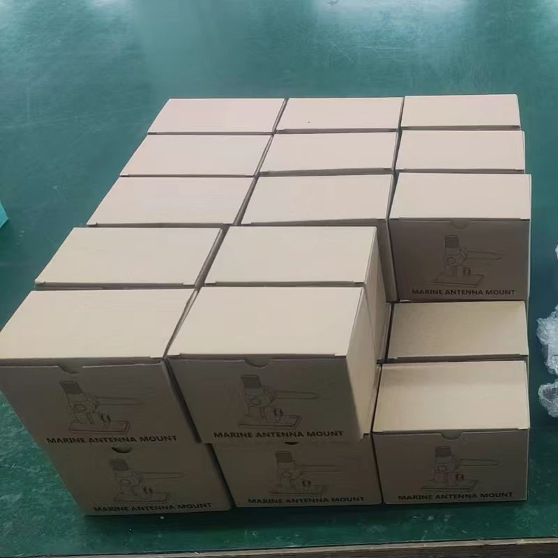 MRF002 Adjustable 4-Way Marine Antenna Mount | 316 Stainless Steel VHF Radio Antenna Base Bracket for Boat & Yacht