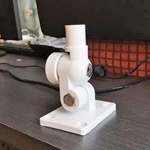 MRF001 ABS Marine Antenna Mount | Reinforced Nylon 4-Way Boat Antenna Base White Marine Mounting Bracket