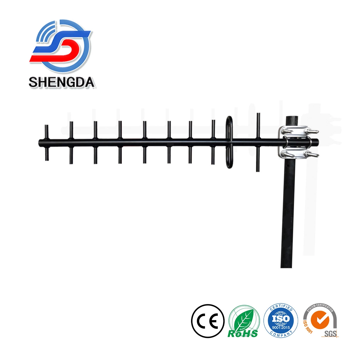 Y400B-10 400-470MHz 10 Element Yagi Antenna 12dBi | UHF Directional Base Station Antenna with N-Female & LMR400 Cable
