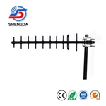 Y400B-10 400-470MHz 10 Element Yagi Antenna 12dBi | UHF Directional Base Station Antenna with N-Female & LMR400 Cable