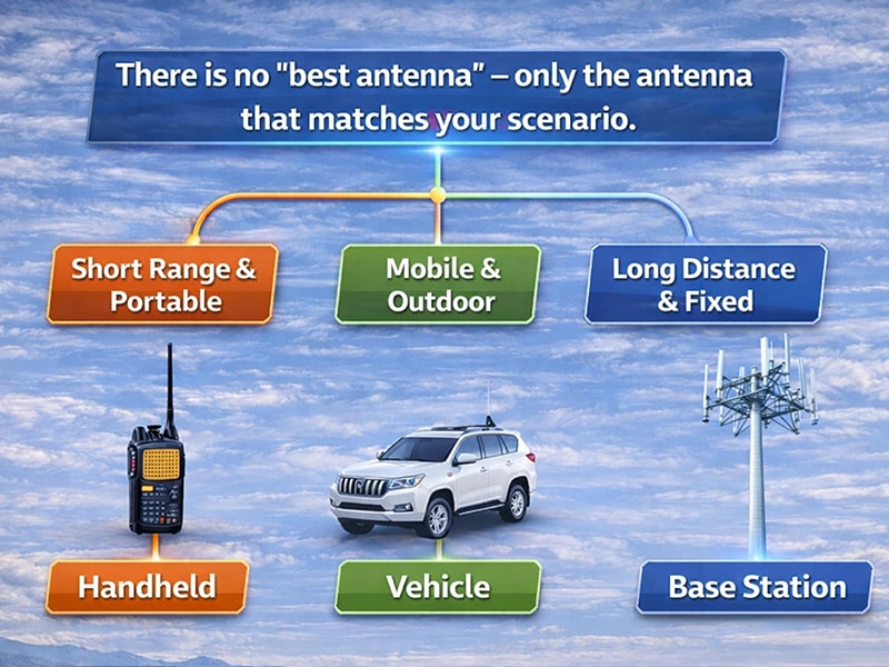 How to Choose the Right Antenna: Handheld vs Vehicle vs Base Station (Complete 2026 Guide)